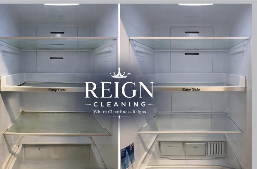 Fridge before and after deep clean